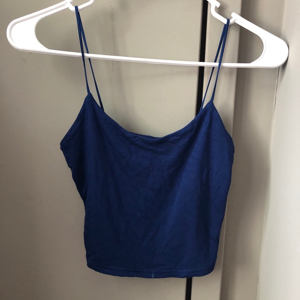 Blue crop top